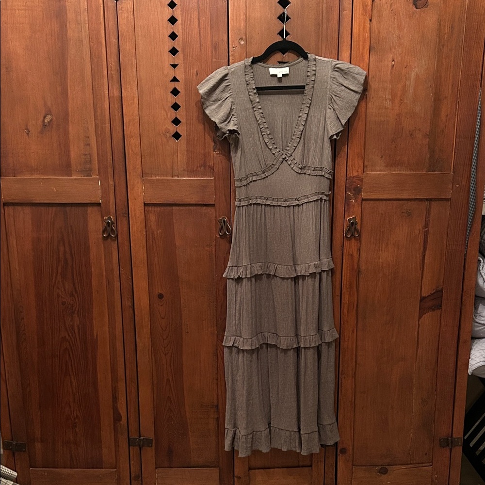Pinch Olive Green Ruffle Tiered Maxi Dress